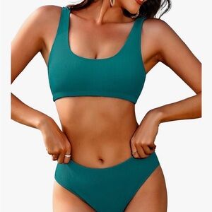 Peacock Blue Women's two-piece Swimwear Set Xl